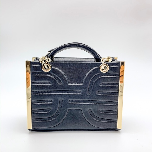 NWOT HEIRLOOM Black Structured Leather Mini Bag - Picture 2 of 4